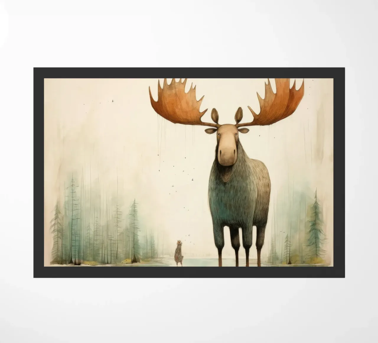 Alce Minimo 2 zerbino da Minimal Animal Art