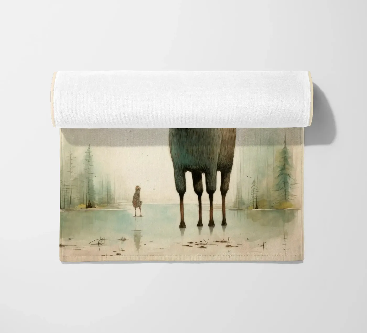 Minimo Moose telo mare da Minimal Animal Art