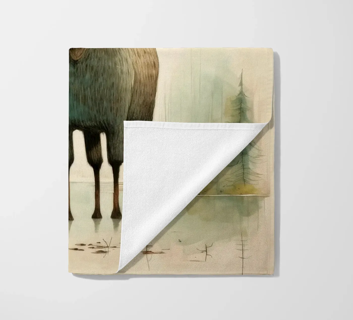 Minimo Moose telo mare da Minimal Animal Art