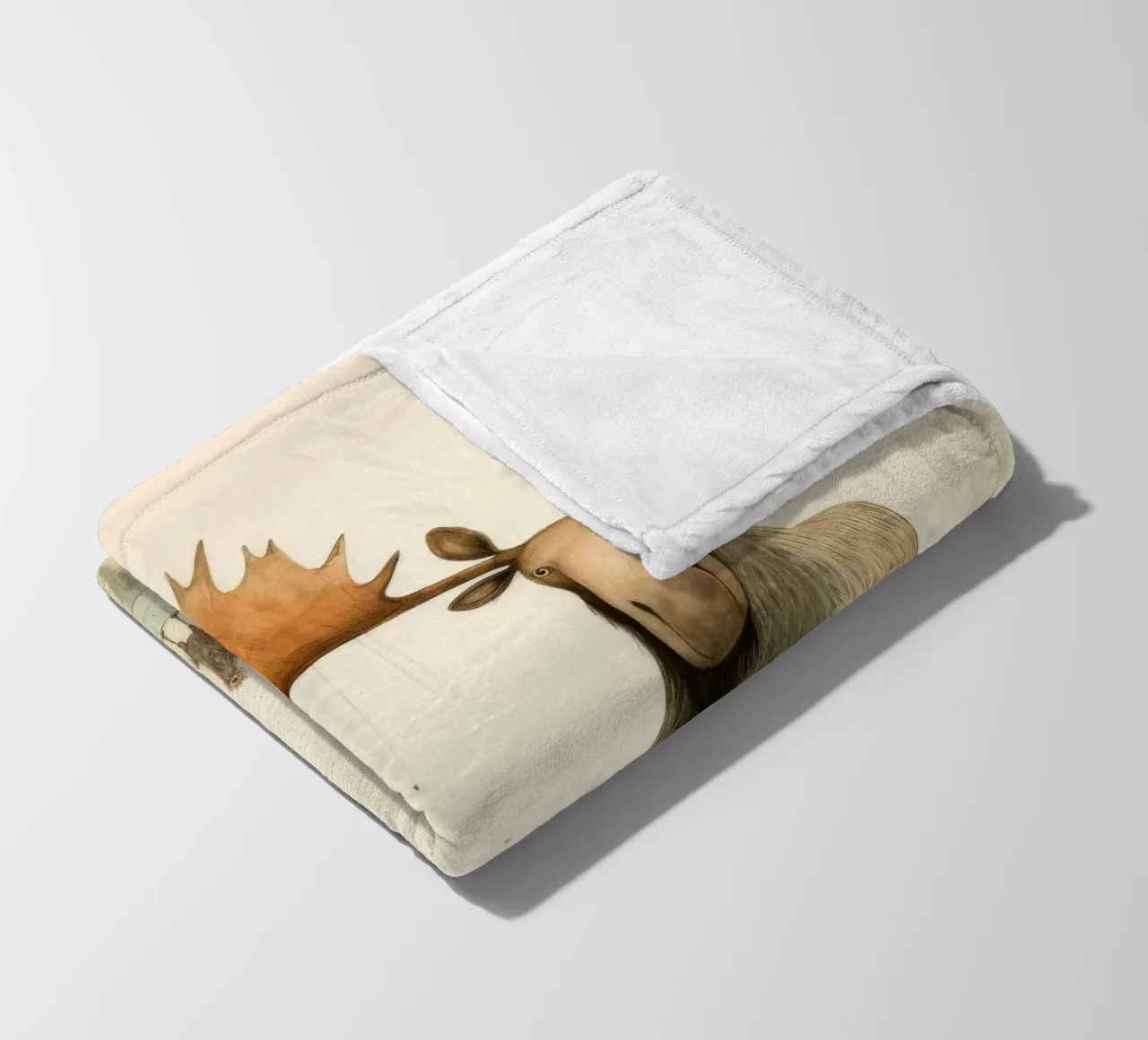 Alce Minimo 2 coperta in pile da Minimal Animal Art