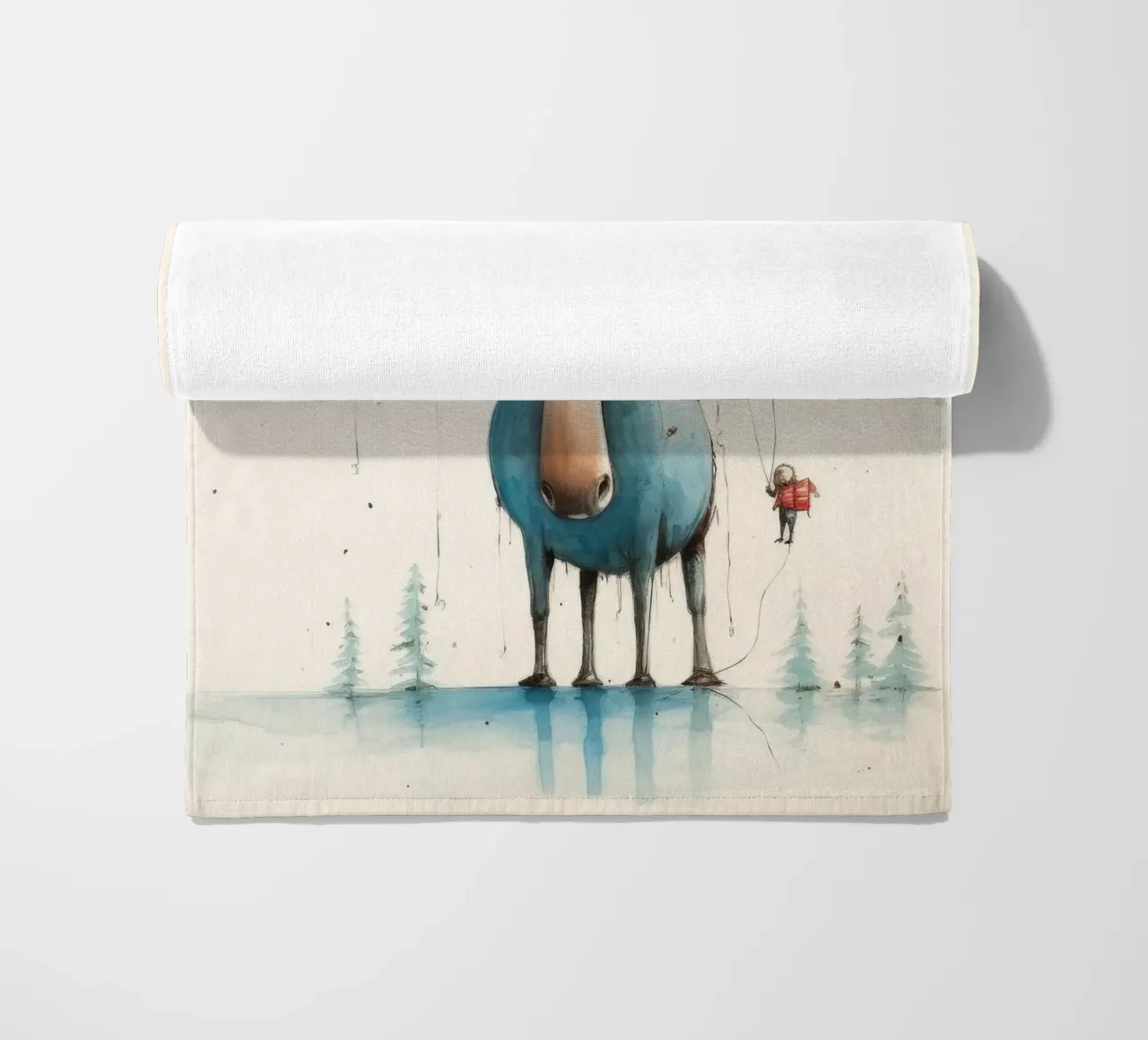 Alce Minimo 3 telo mare da Minimal Animal Art