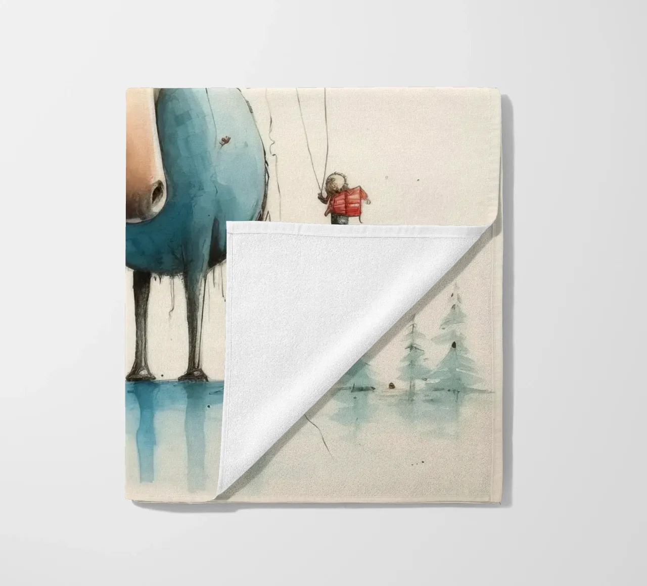 Minimo Moose telo mare da Minimal Animal Art