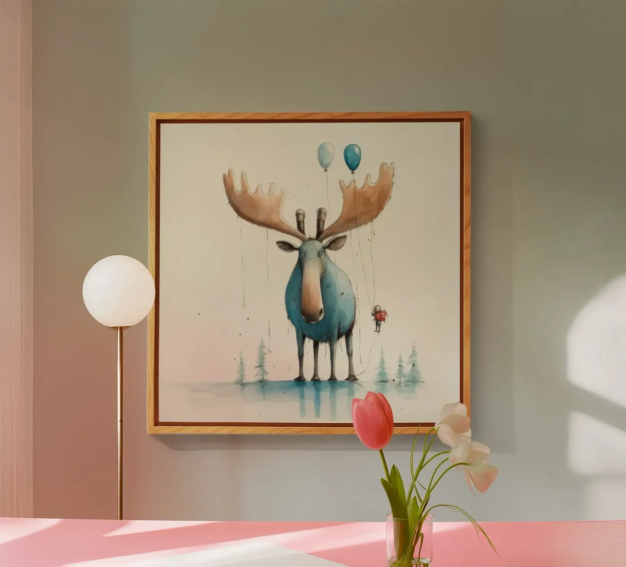 Alce Minimo 3 plexiglass da Minimal Animal Art