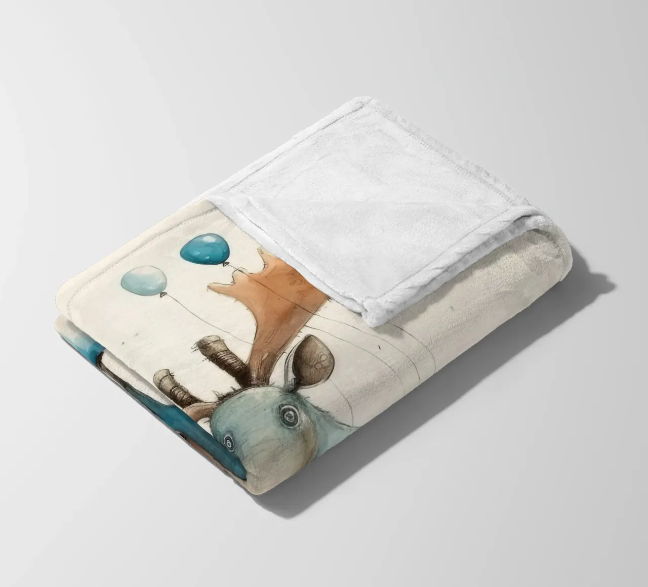 Alce Minimo 3 coperta in pile da Minimal Animal Art