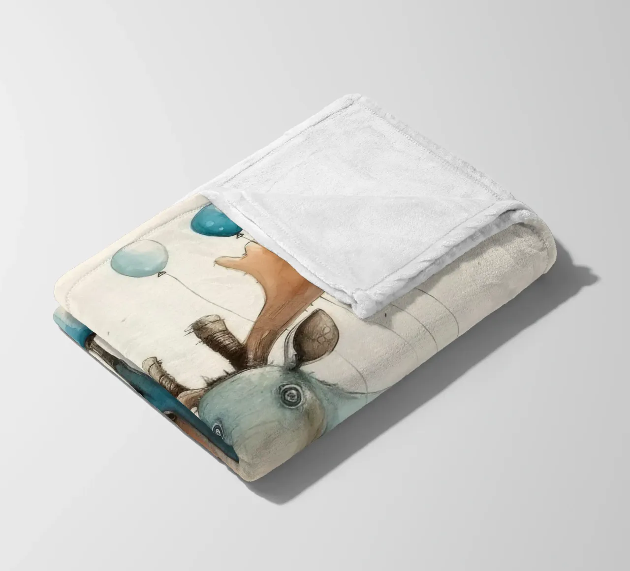 Alce Minimo 3 coperta in pile da Minimal Animal Art