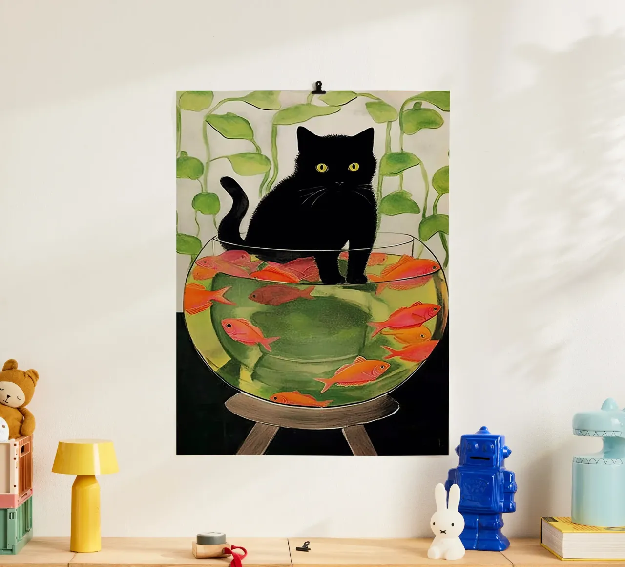 Henri Matisse Goldfish and Black Cat poster by Peaches Art Prints