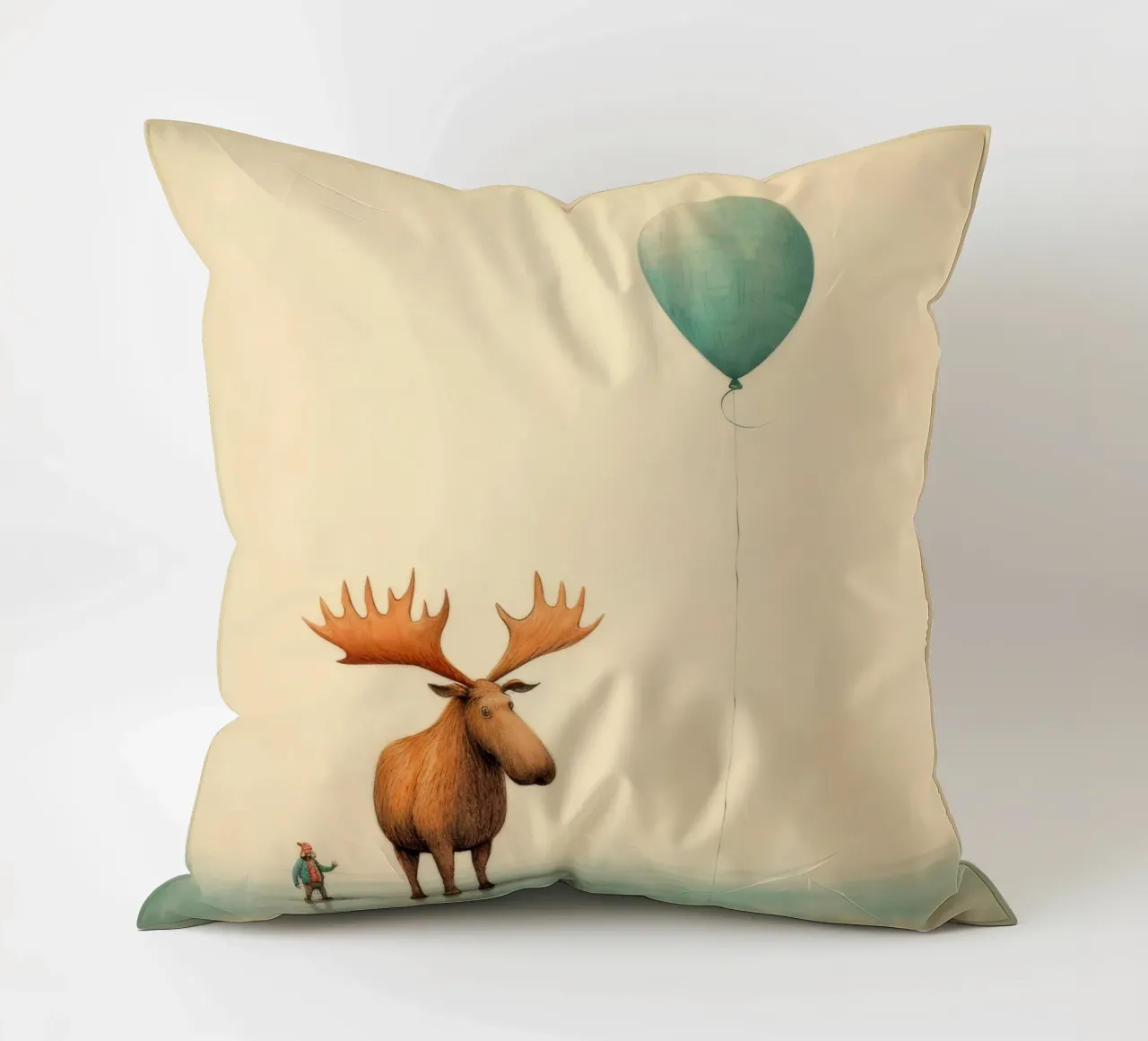 Alce Minimo 4 cuscino da Minimal Animal Art