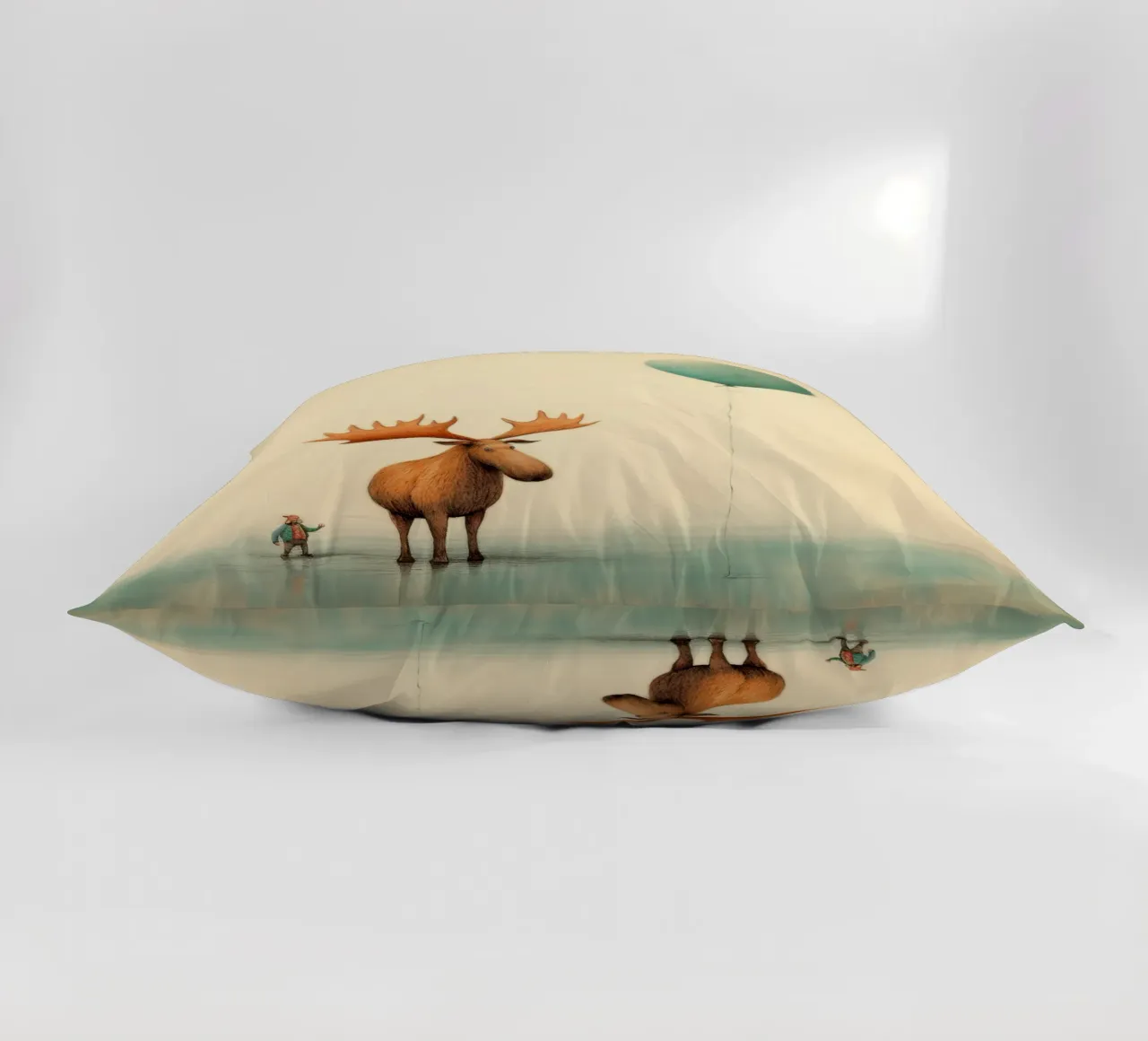 Alce Minimo 4 cuscino da Minimal Animal Art