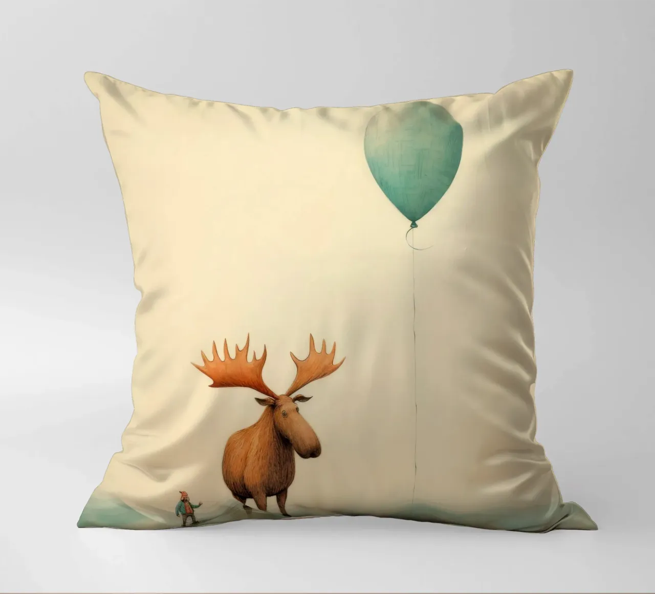 Alce Minimo 4 cuscino da Minimal Animal Art
