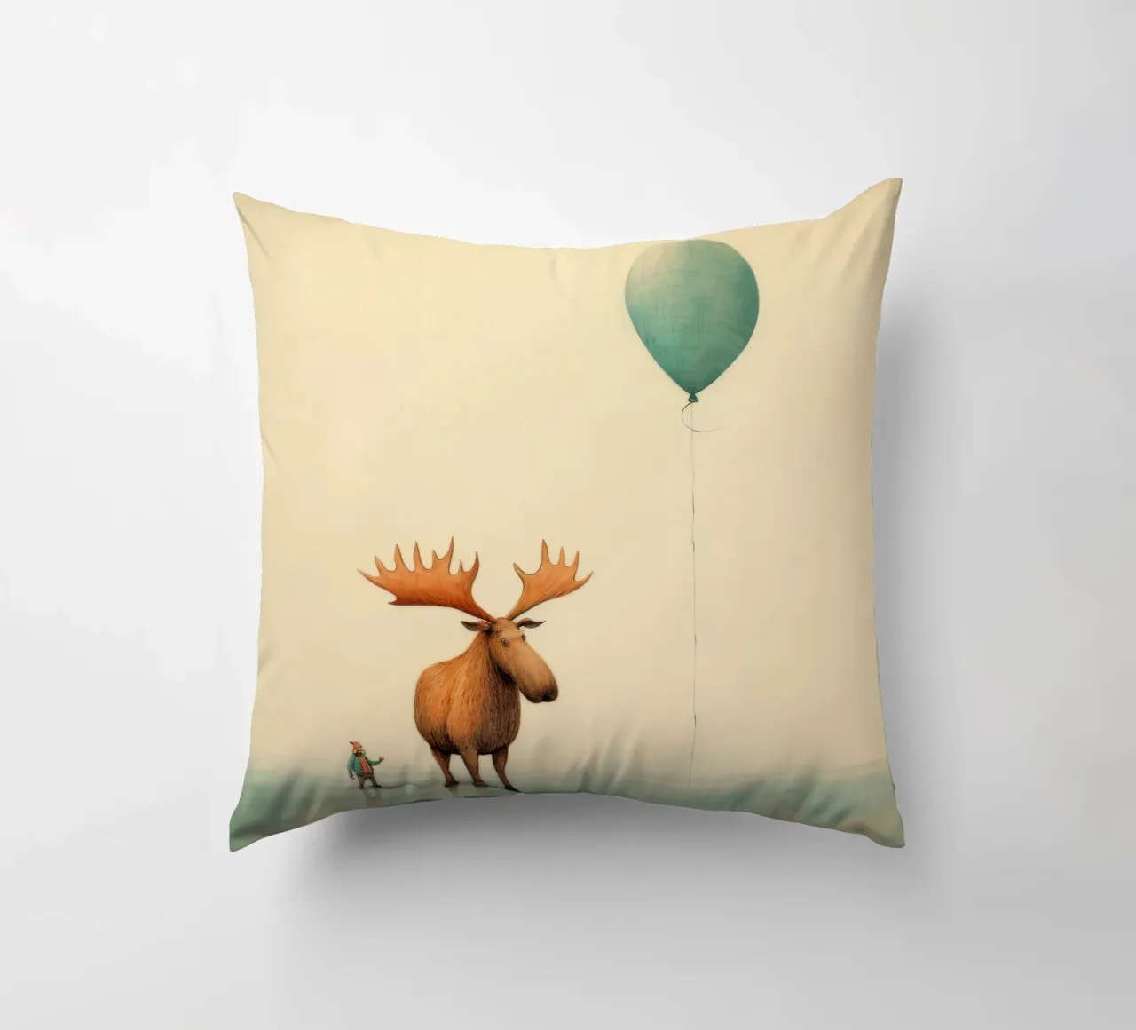 Alce Minimo 4 cuscino da Minimal Animal Art