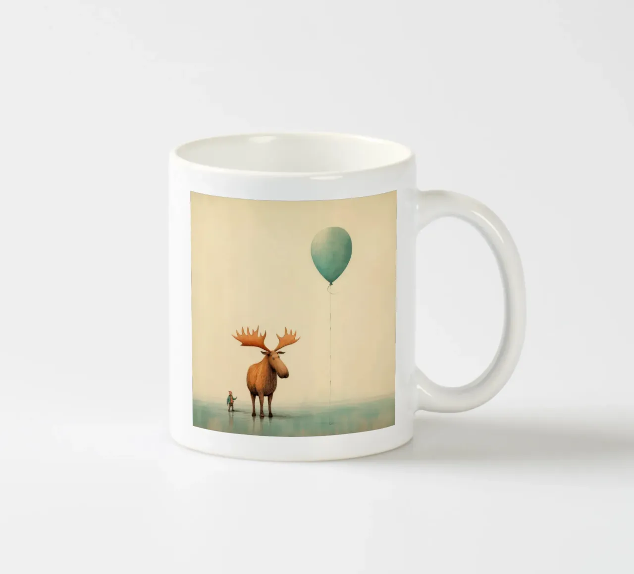 Alce Minimo 4 tazza in ceramica da Minimal Animal Art