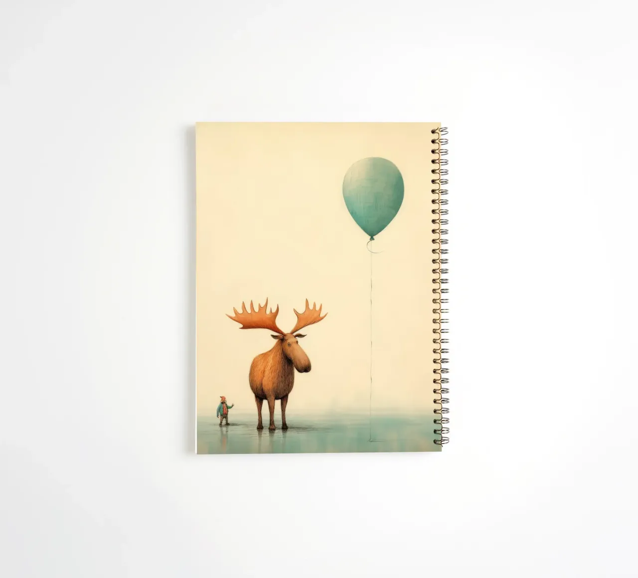 Minimal Moose 4 spiral notebook by Minimal Animal Art