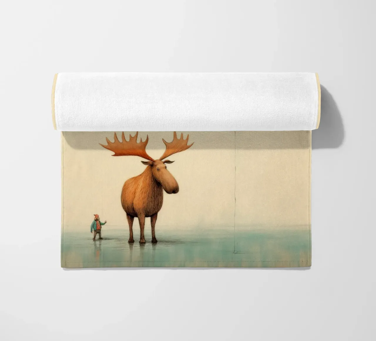 Alce Minimo 4 telo mare da Minimal Animal Art