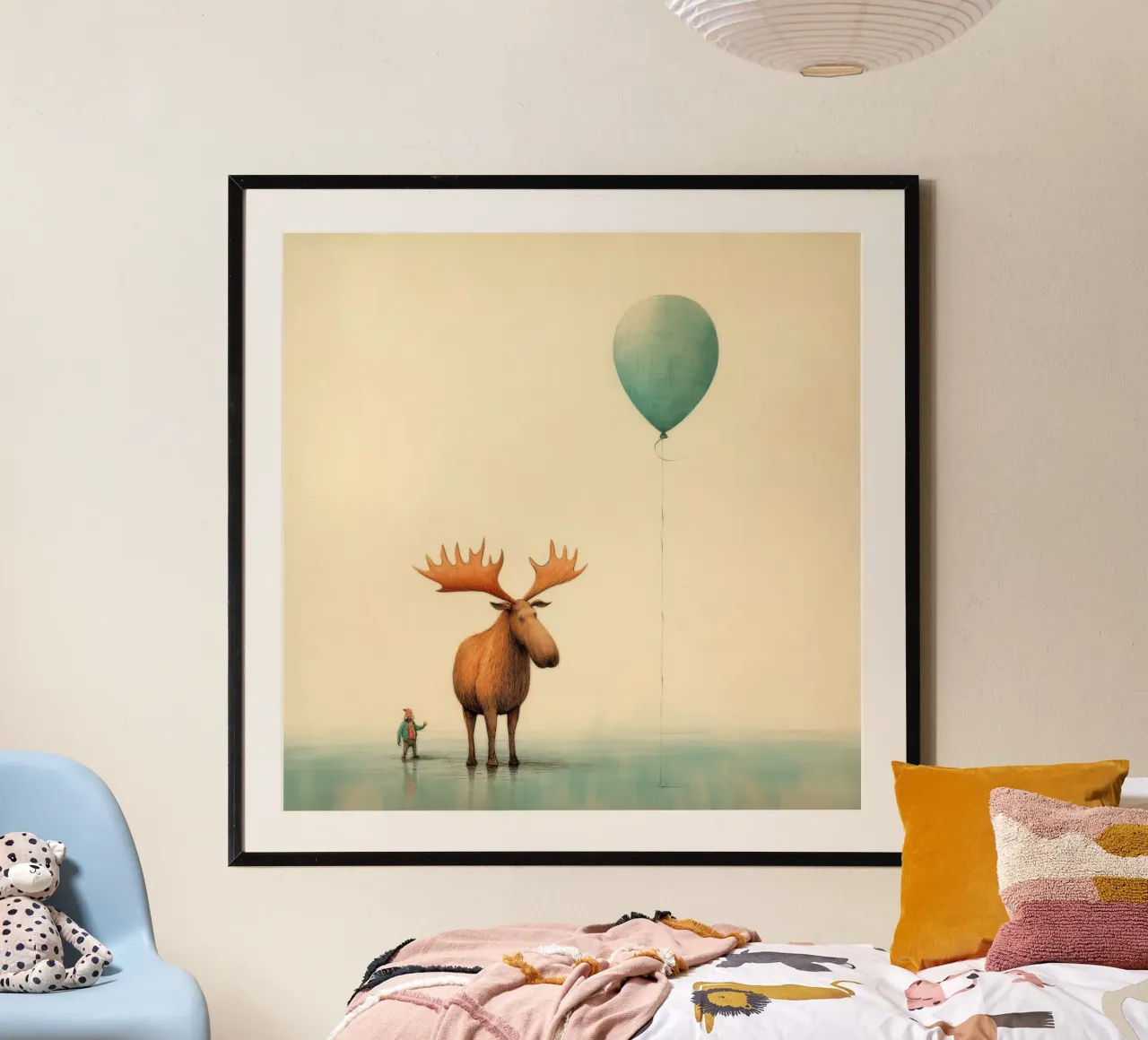 Alce Minimo 4 carta hahnemühle da Minimal Animal Art