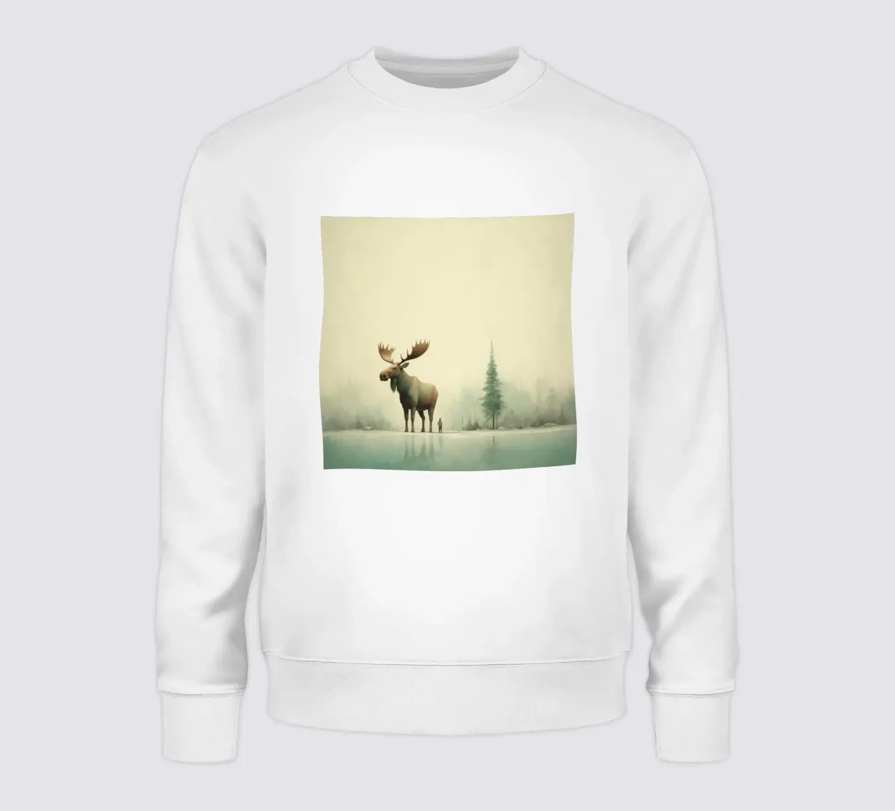 Alce Minimo 1 felpa da Minimal Animal Art