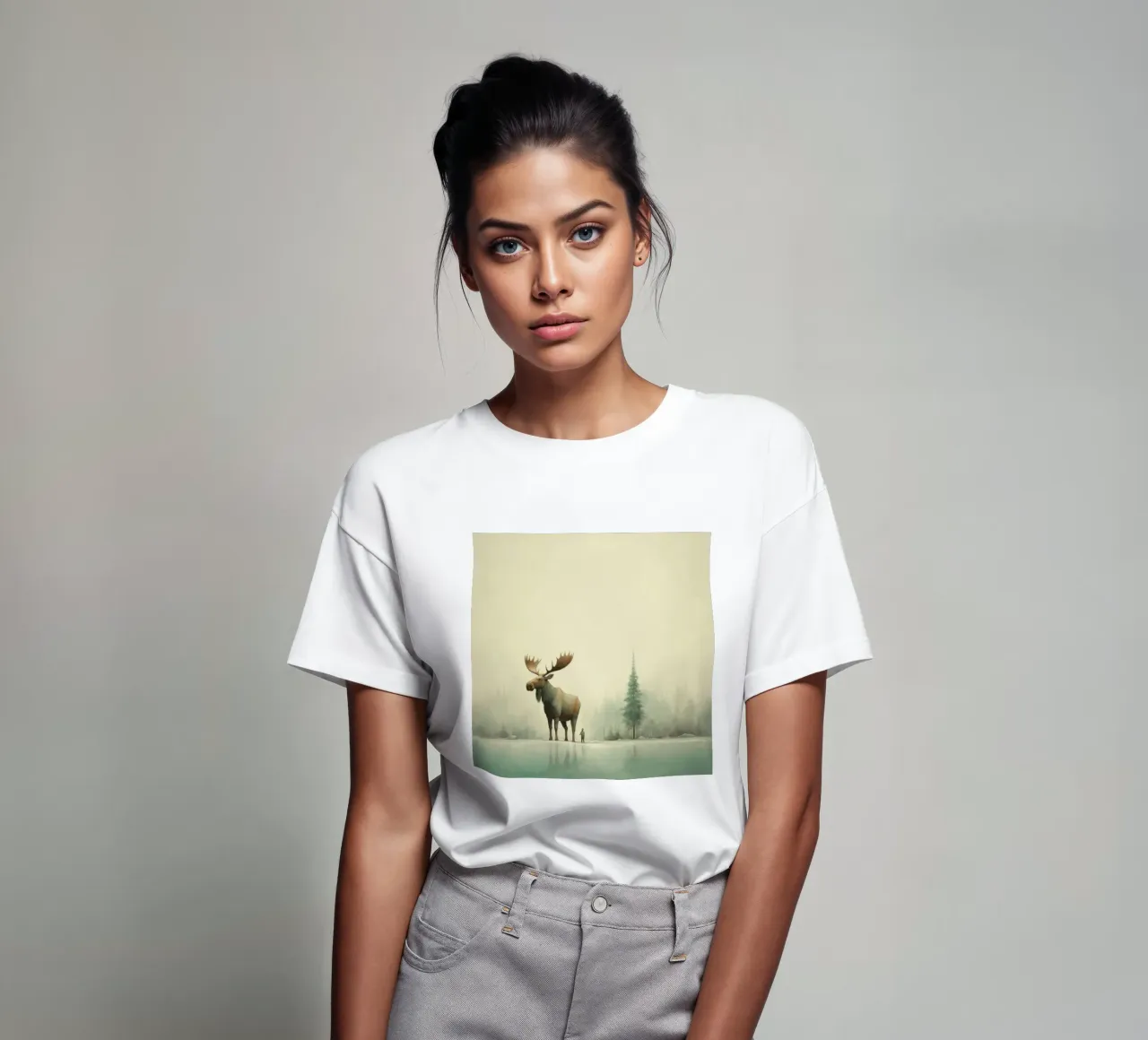 Alce Minimo 1 t-shirt da Minimal Animal Art