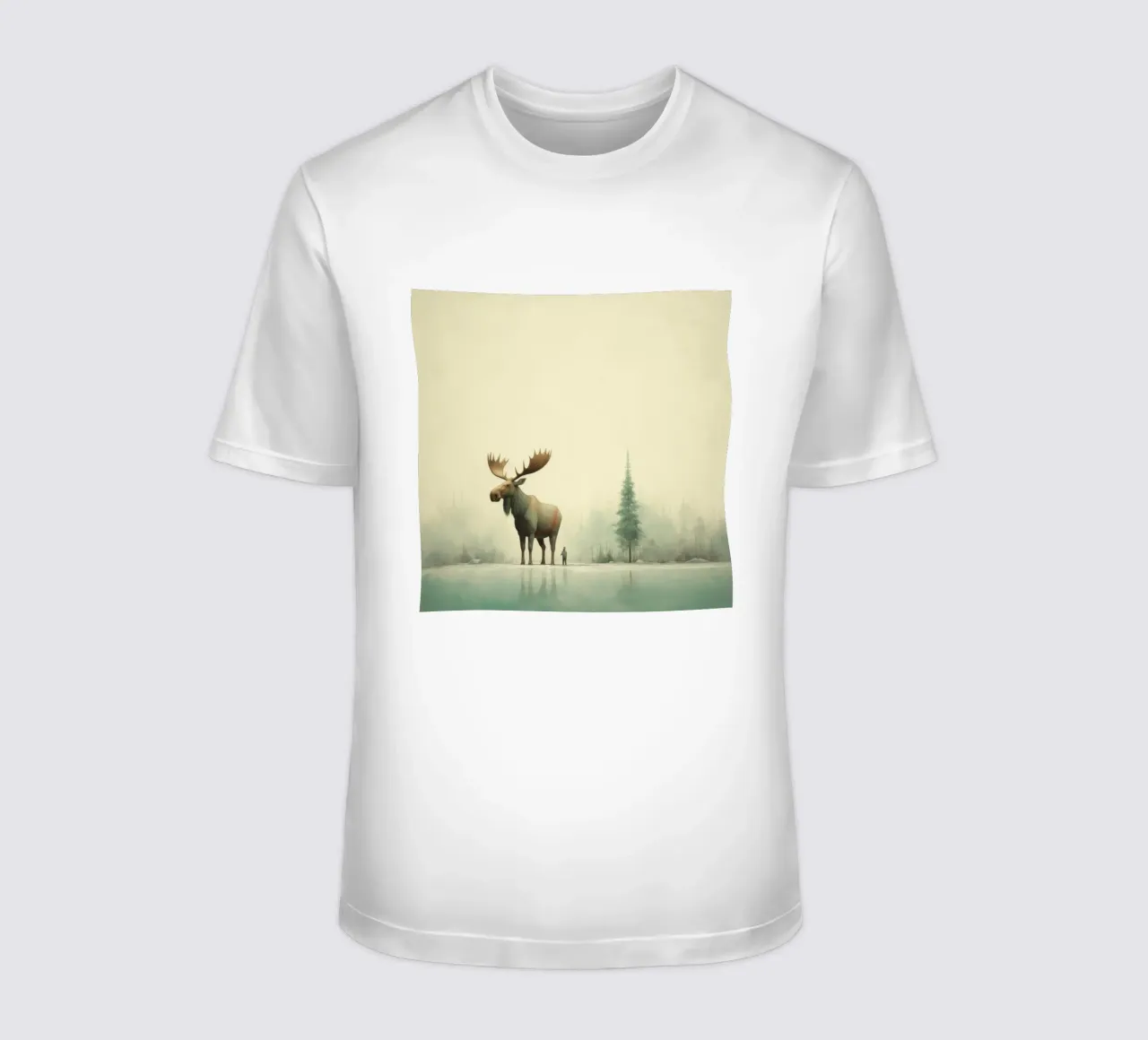 Alce Minimo 1 t-shirt da Minimal Animal Art
