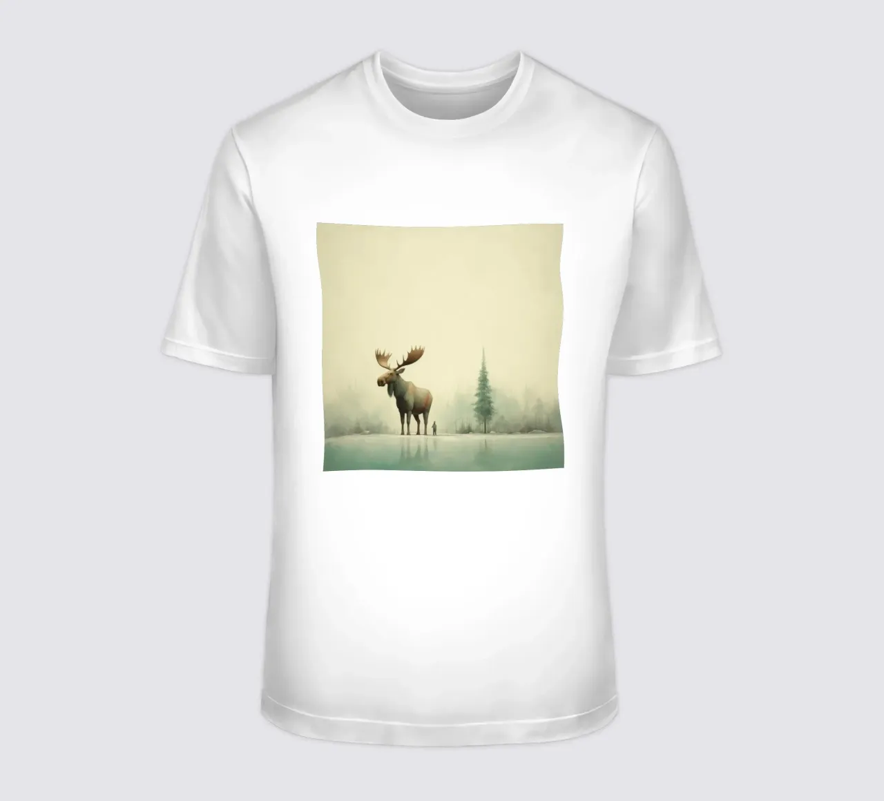 Alce Minimo 1 t-shirt da Minimal Animal Art