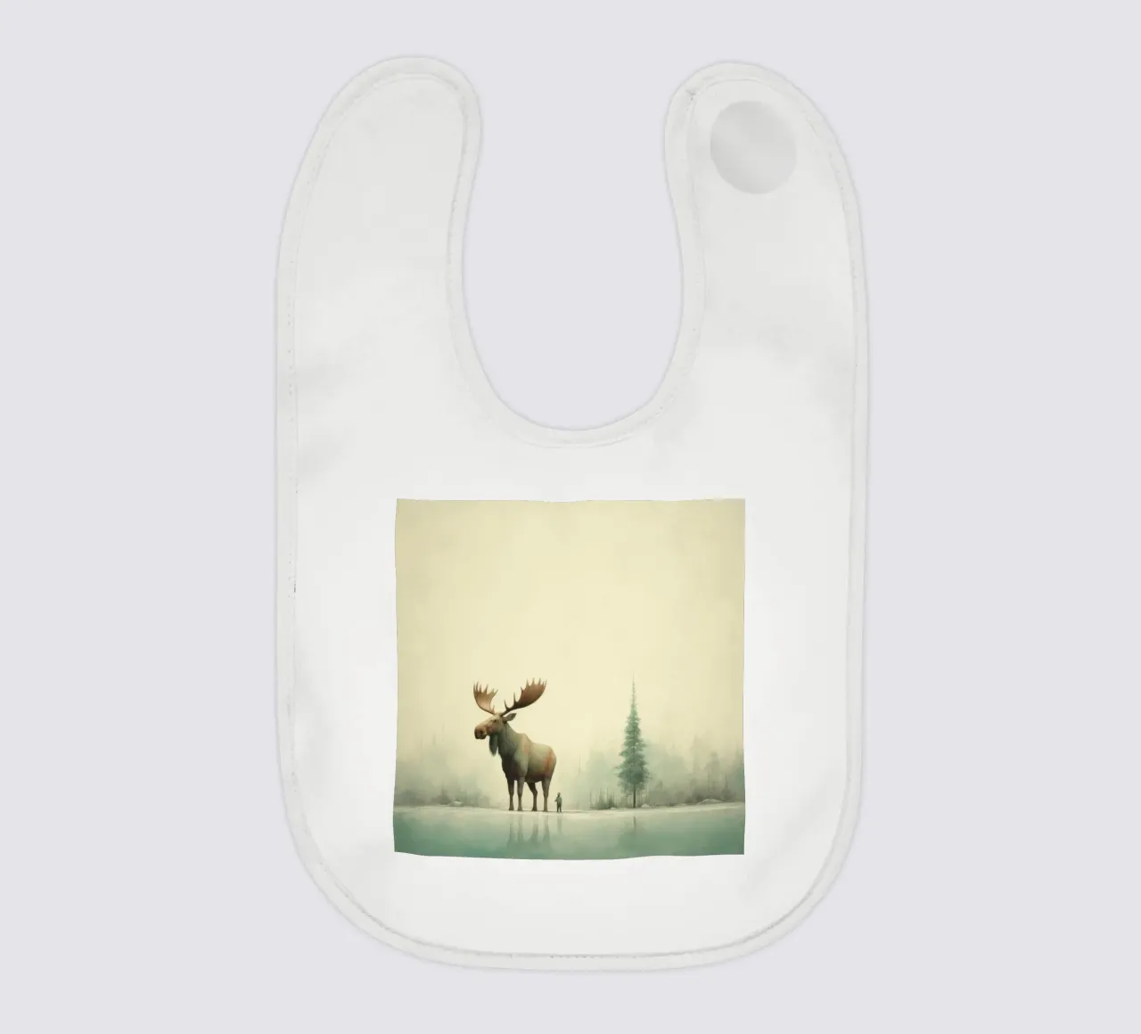 Alce Minimo 1 bavaglino da Minimal Animal Art