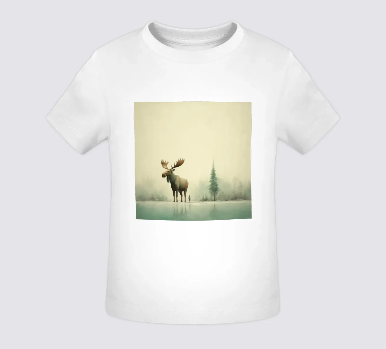 Alce Minimo 1 maglietta neonato da Minimal Animal Art