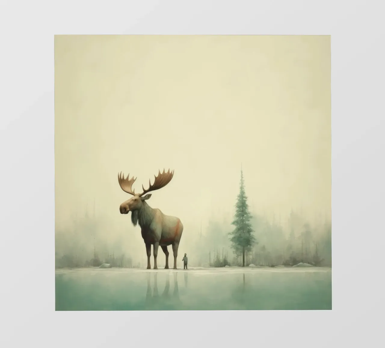 Alce Minimo 1 telo in pvc da Minimal Animal Art