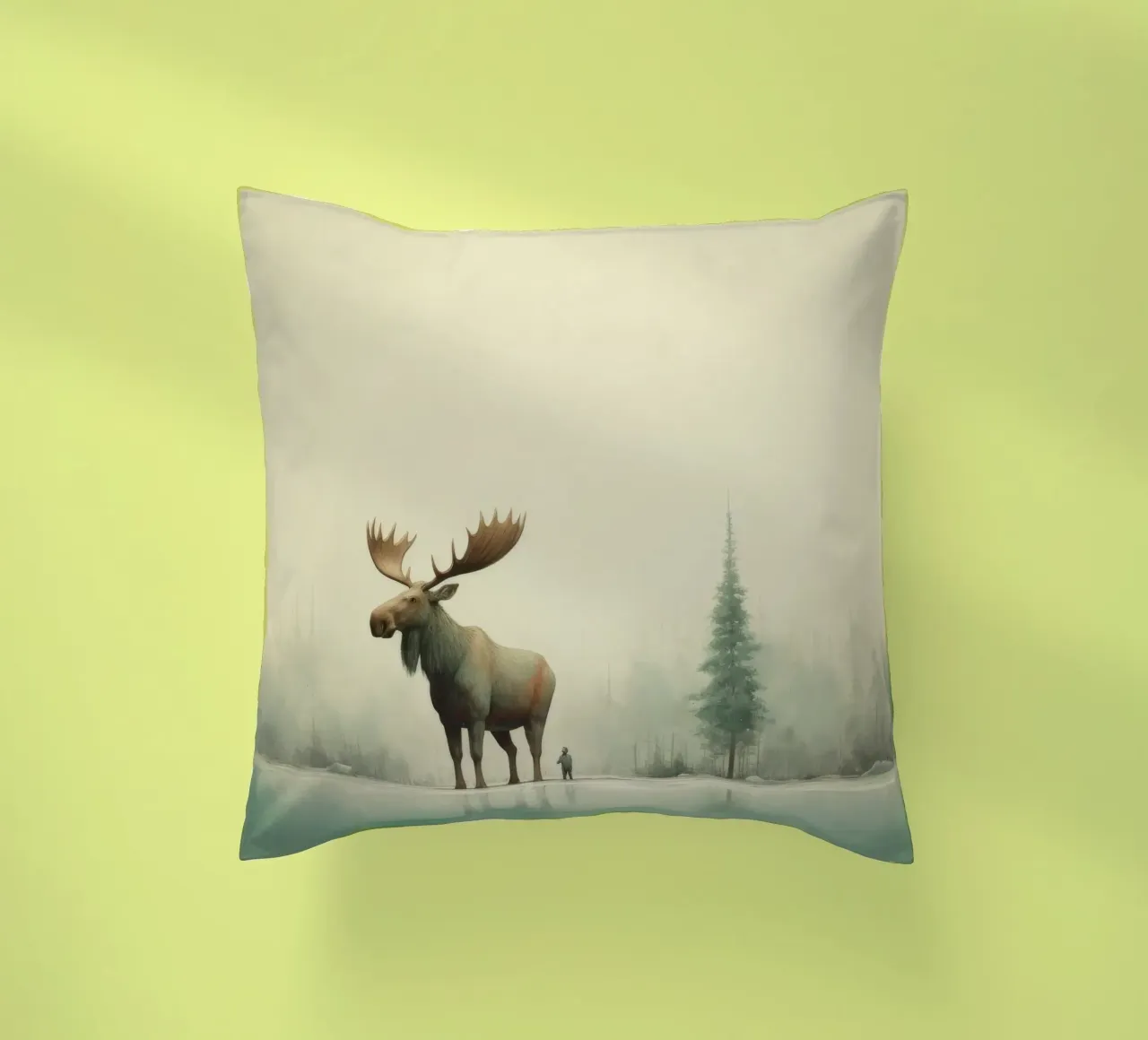 Alce Minimo 1 cuscino da Minimal Animal Art