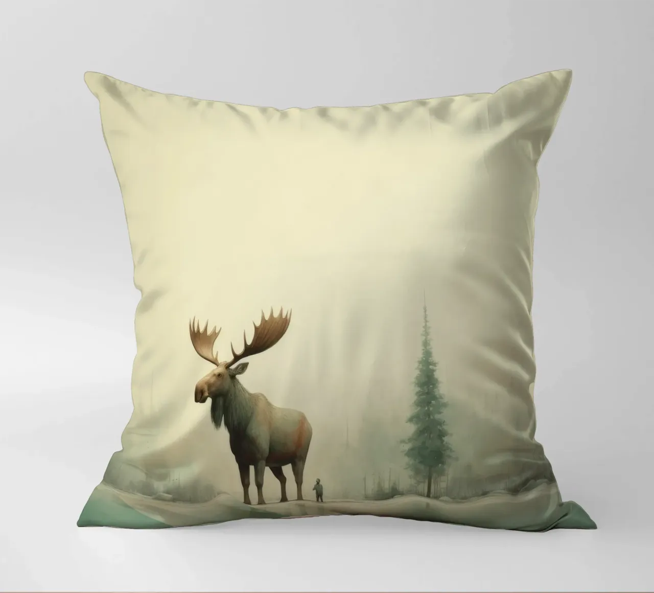 Alce Minimo 1 cuscino da Minimal Animal Art