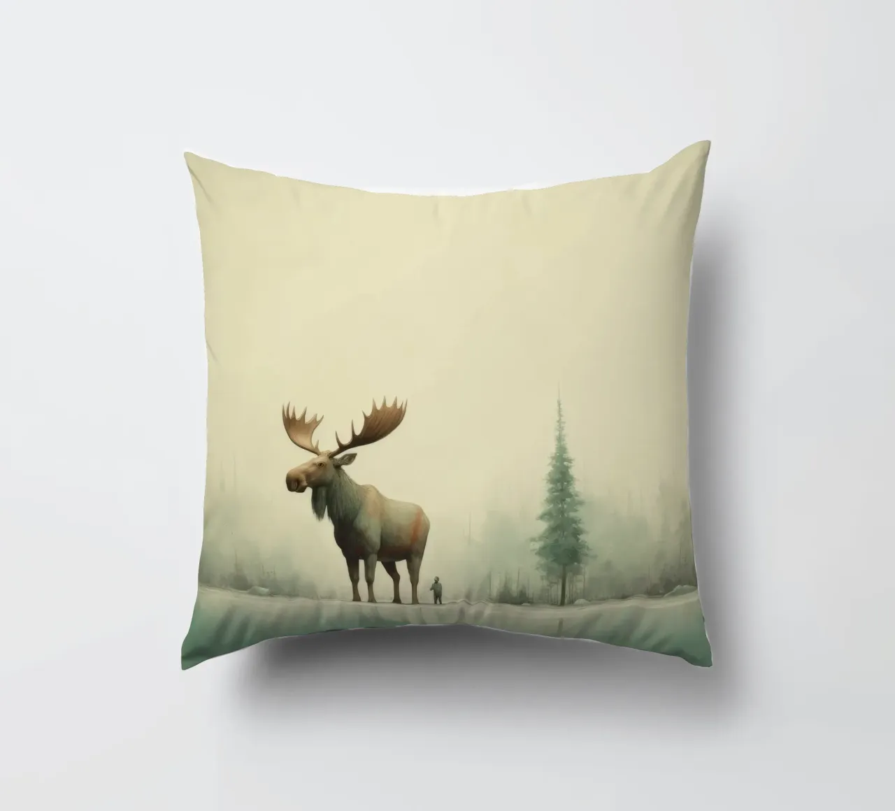 Alce Minimo 1 cuscino da Minimal Animal Art