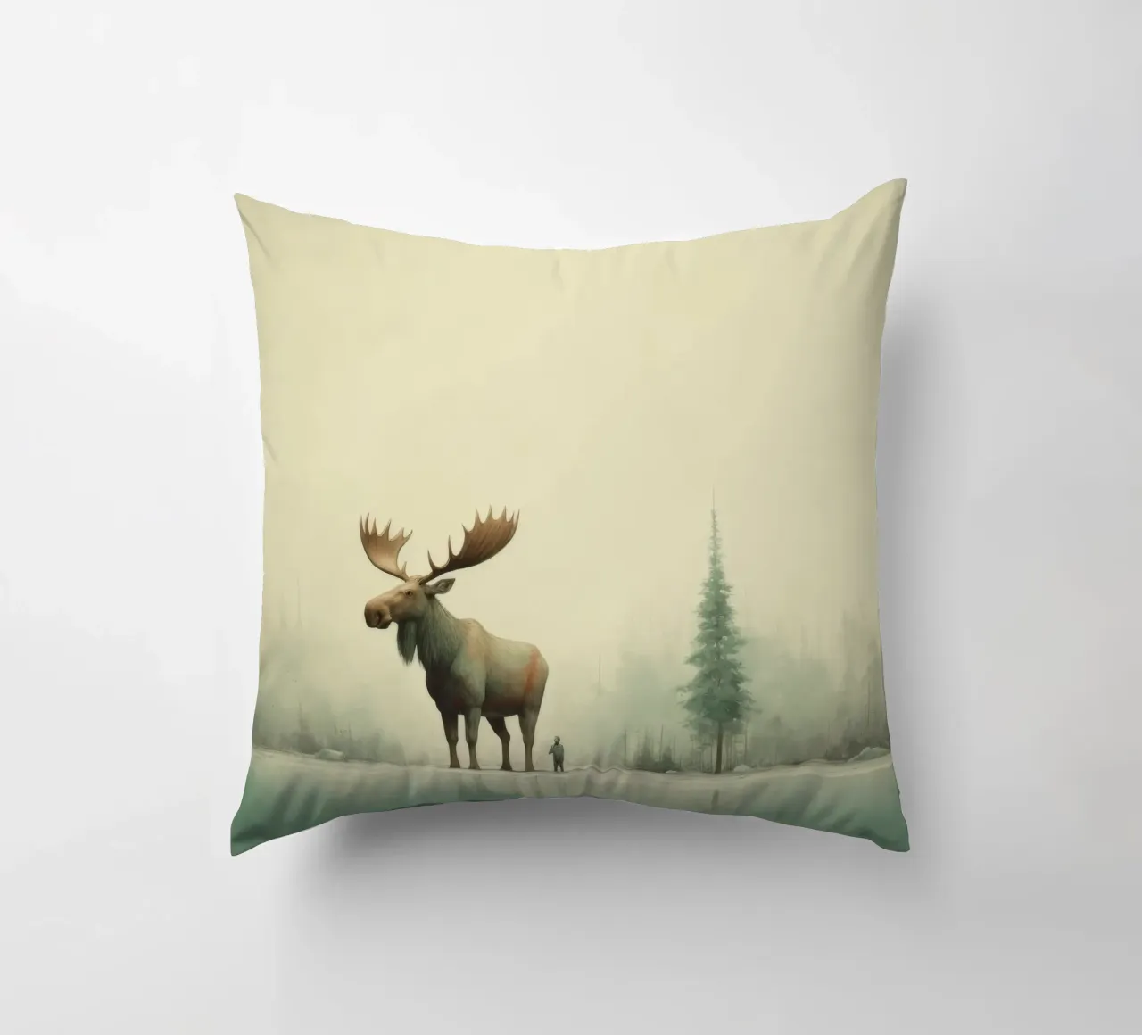 Alce Minimo 1 cuscino da Minimal Animal Art