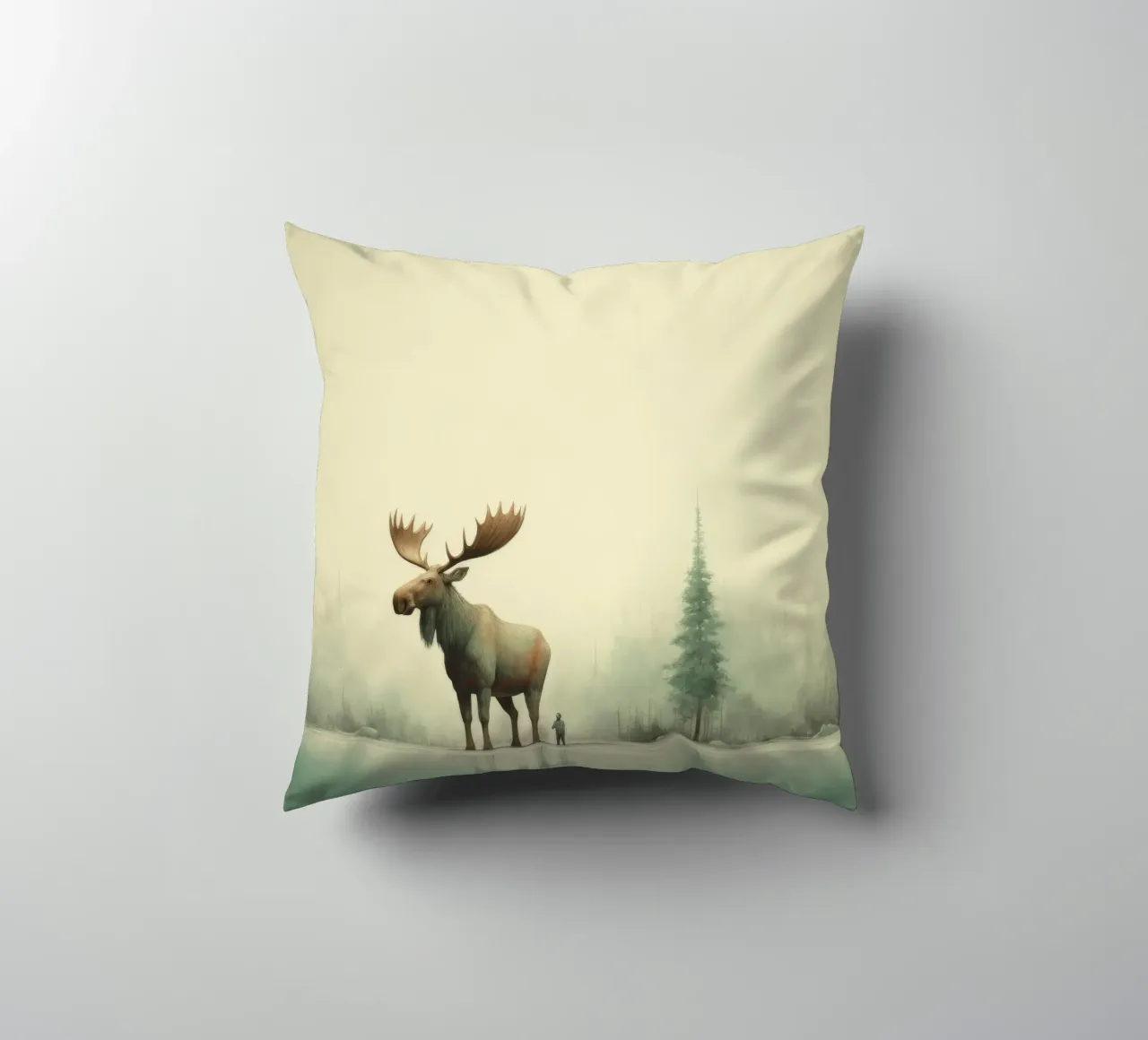 Alce Minimo 1 cuscino da Minimal Animal Art