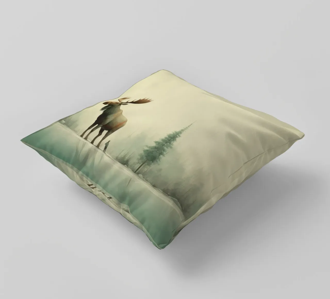 Alce Minimo 1 cuscino da Minimal Animal Art