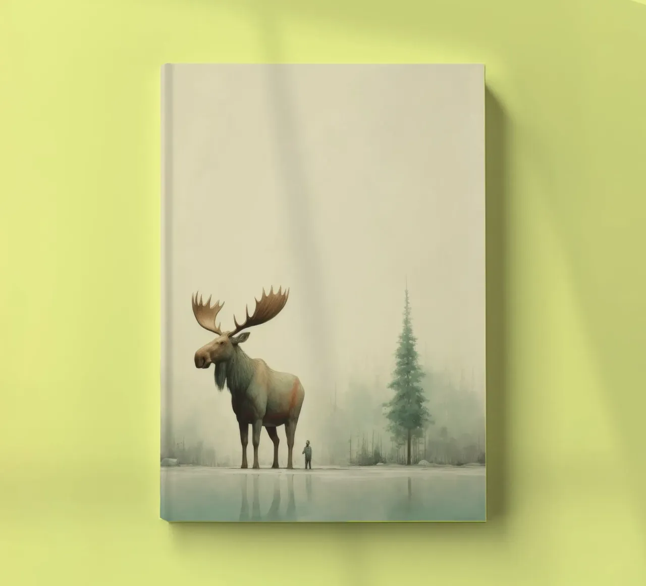 Minimal Moose 1 notebook by Minimal Animal Art