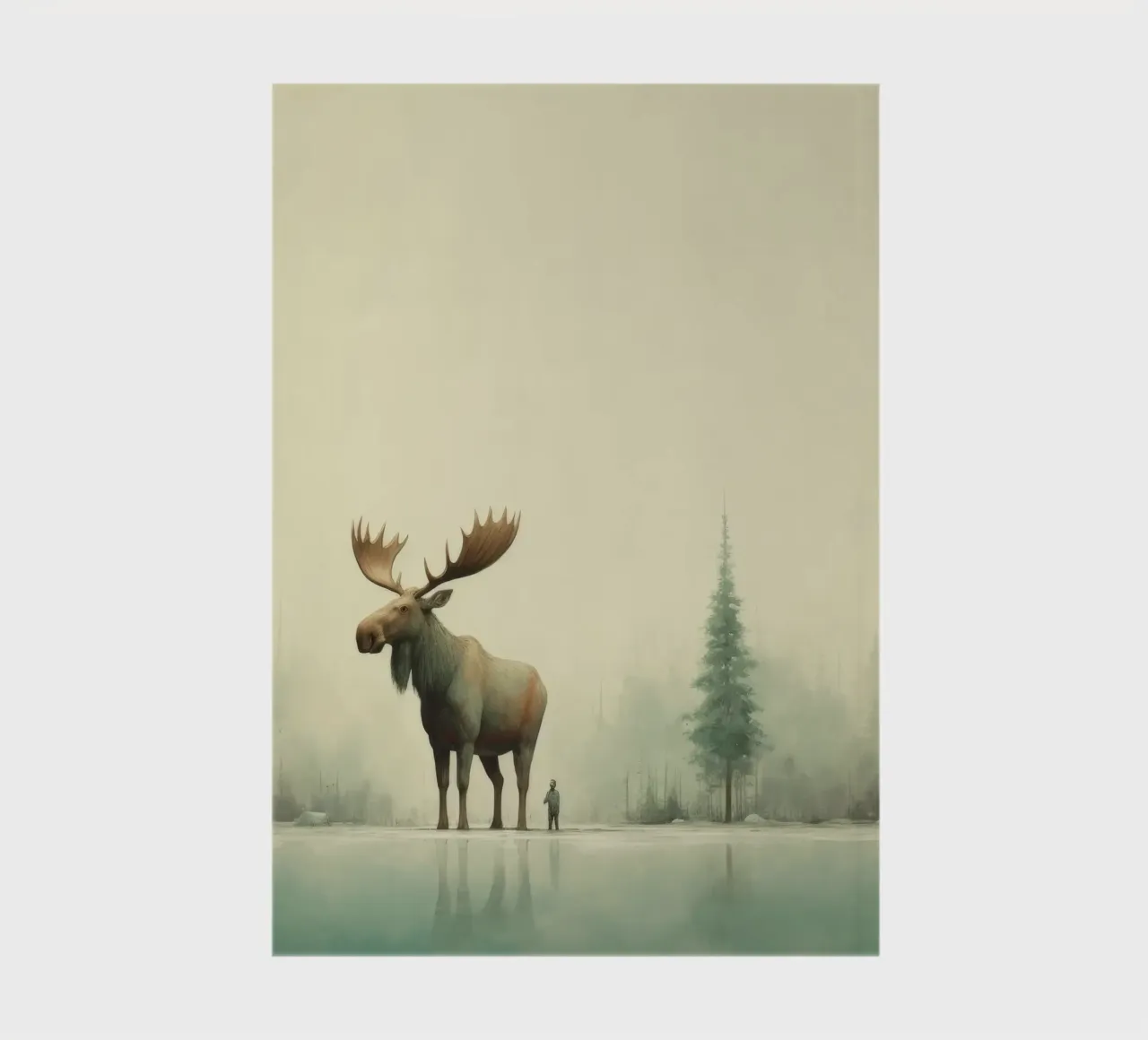 Minimal Moose 1 notebook by Minimal Animal Art