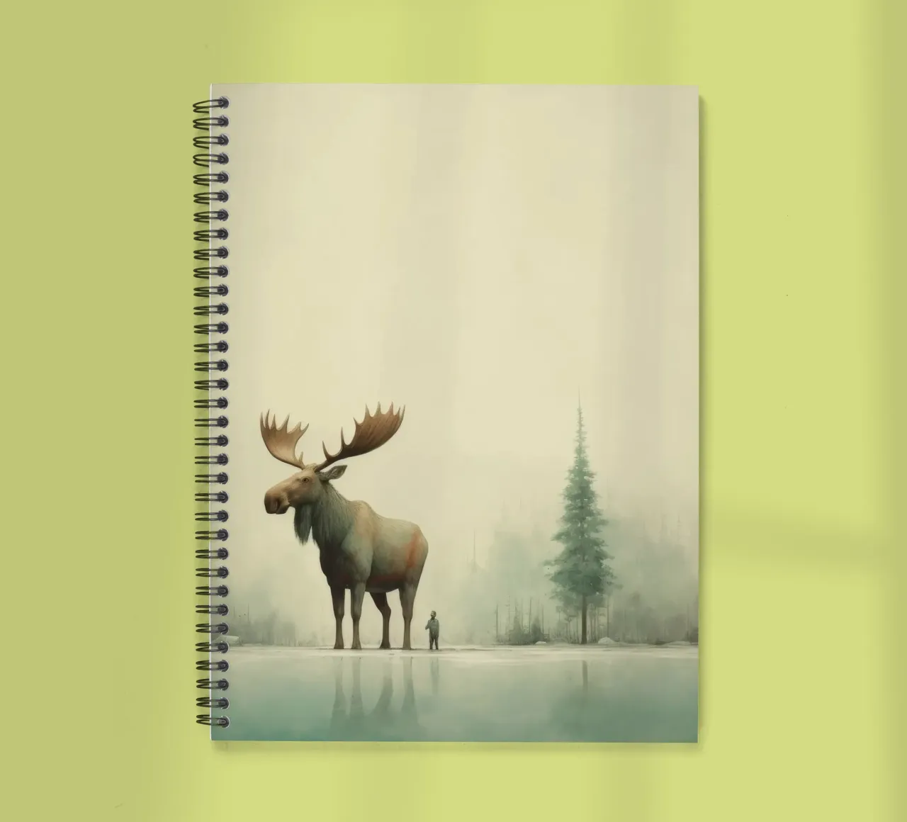 Minimal Moose 1 spiral notebook by Minimal Animal Art