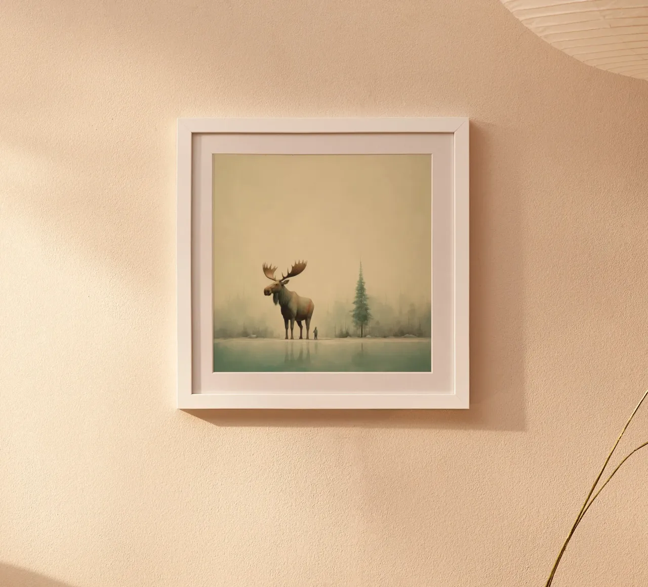 Minimal Moose poster da Minimal Animal Art