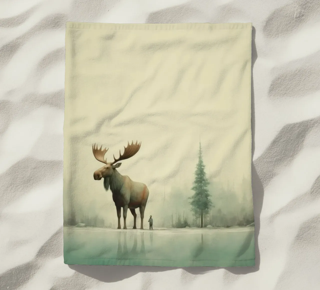 Minimo Moose telo mare da Minimal Animal Art