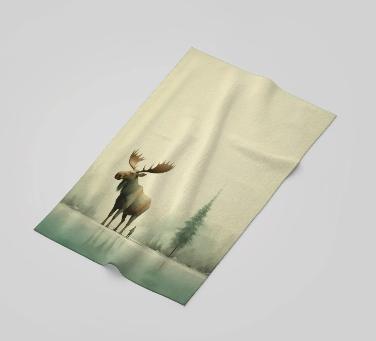 Minimo Moose telo mare da Minimal Animal Art