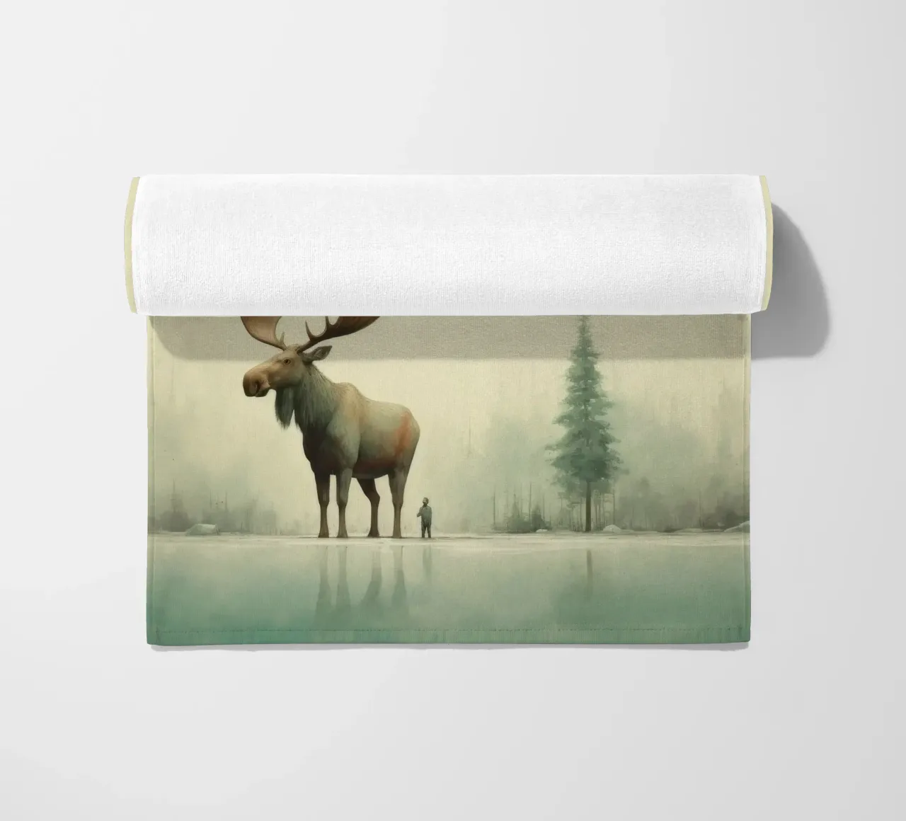 Minimo Moose telo mare da Minimal Animal Art