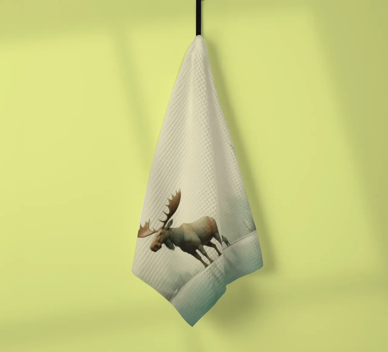 Alce Minimo 1 canovaccio da cucina da Minimal Animal Art