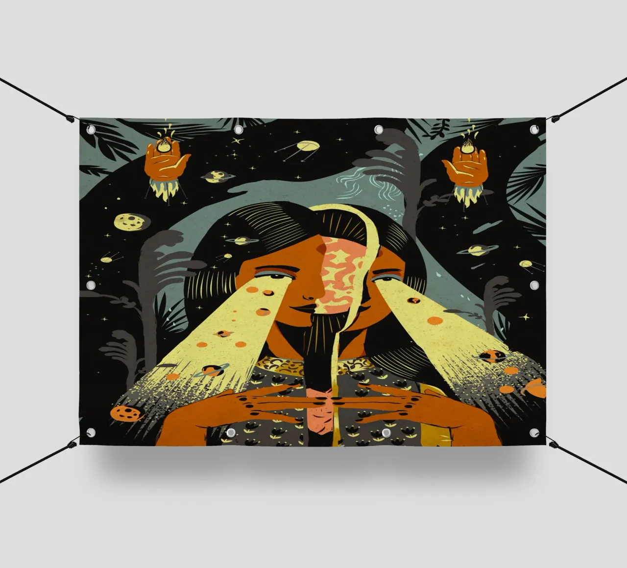 Soma Deva : Das Himmelsfluss-Sutra PVC Plane von Kateřina Bažantová