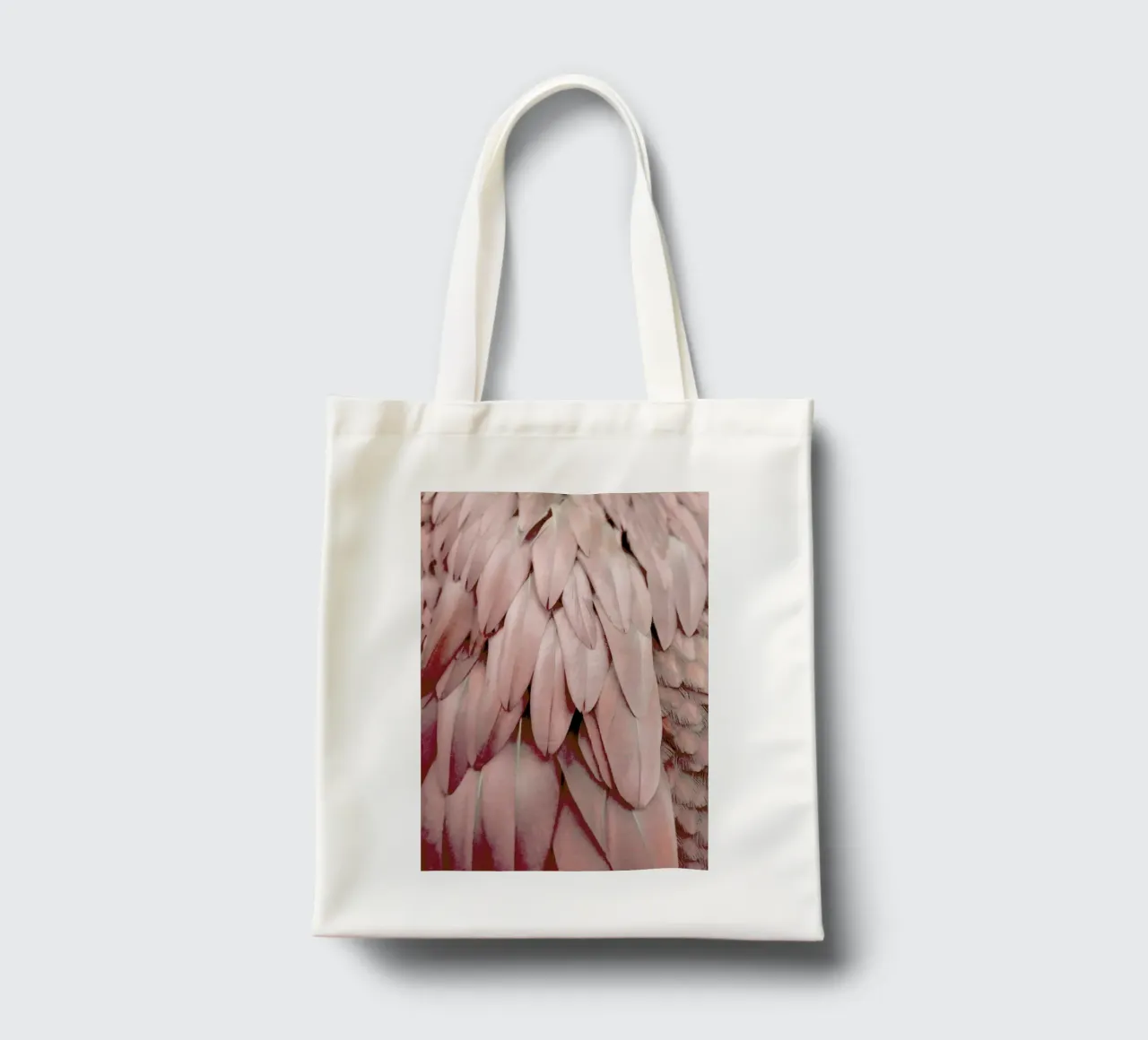 Pastel Feathers borsa in juta da Monika Strigel