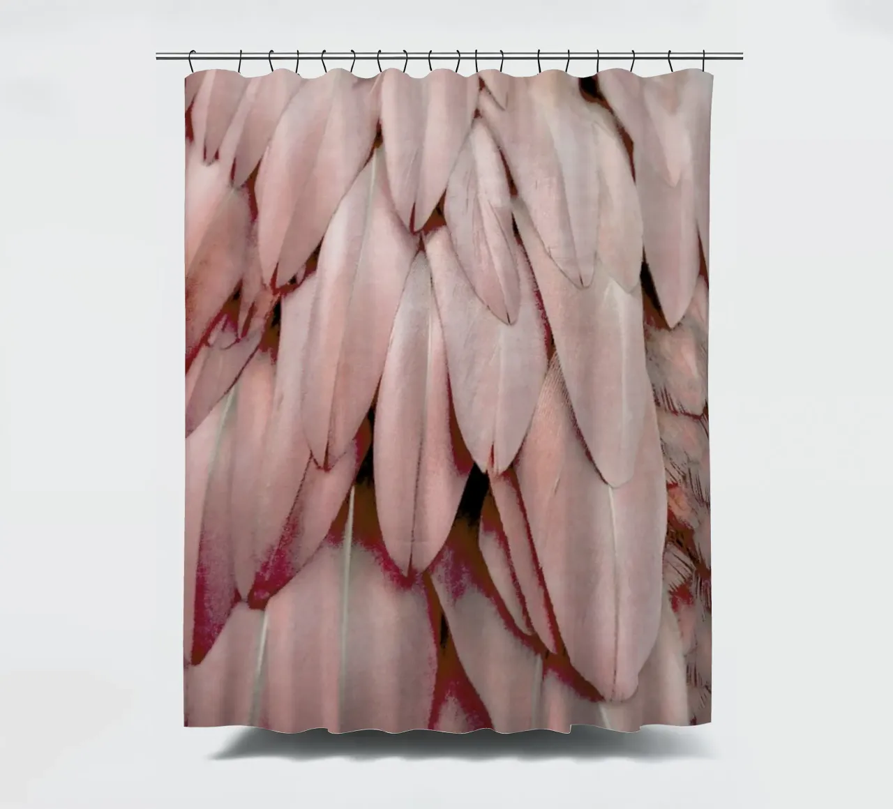Pastel Feathers Duschvorhang von Monika Strigel