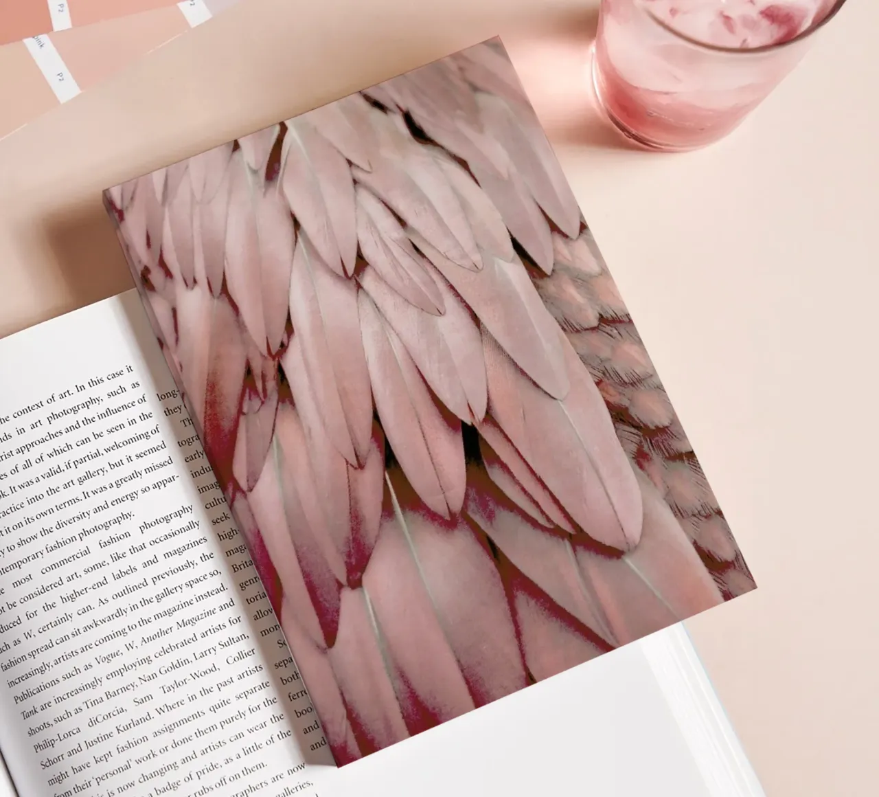 Pastel Feathers notebook by Monika Strigel