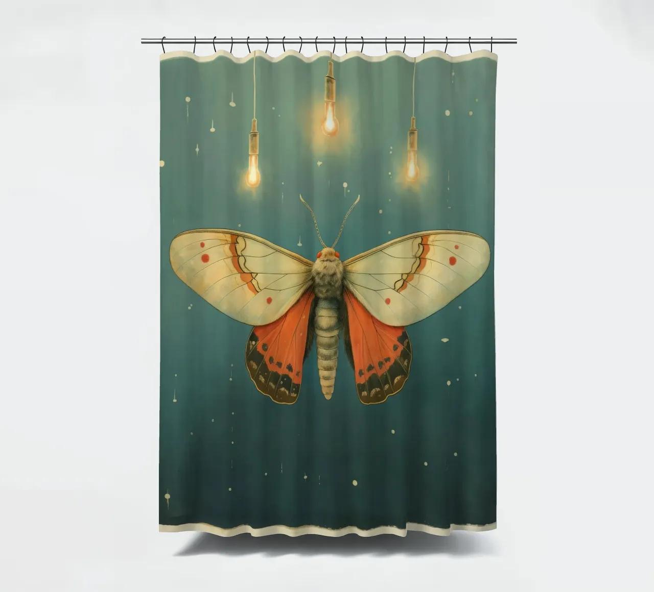 Falena minima 2 tenda da doccia da Minimal Animal Art