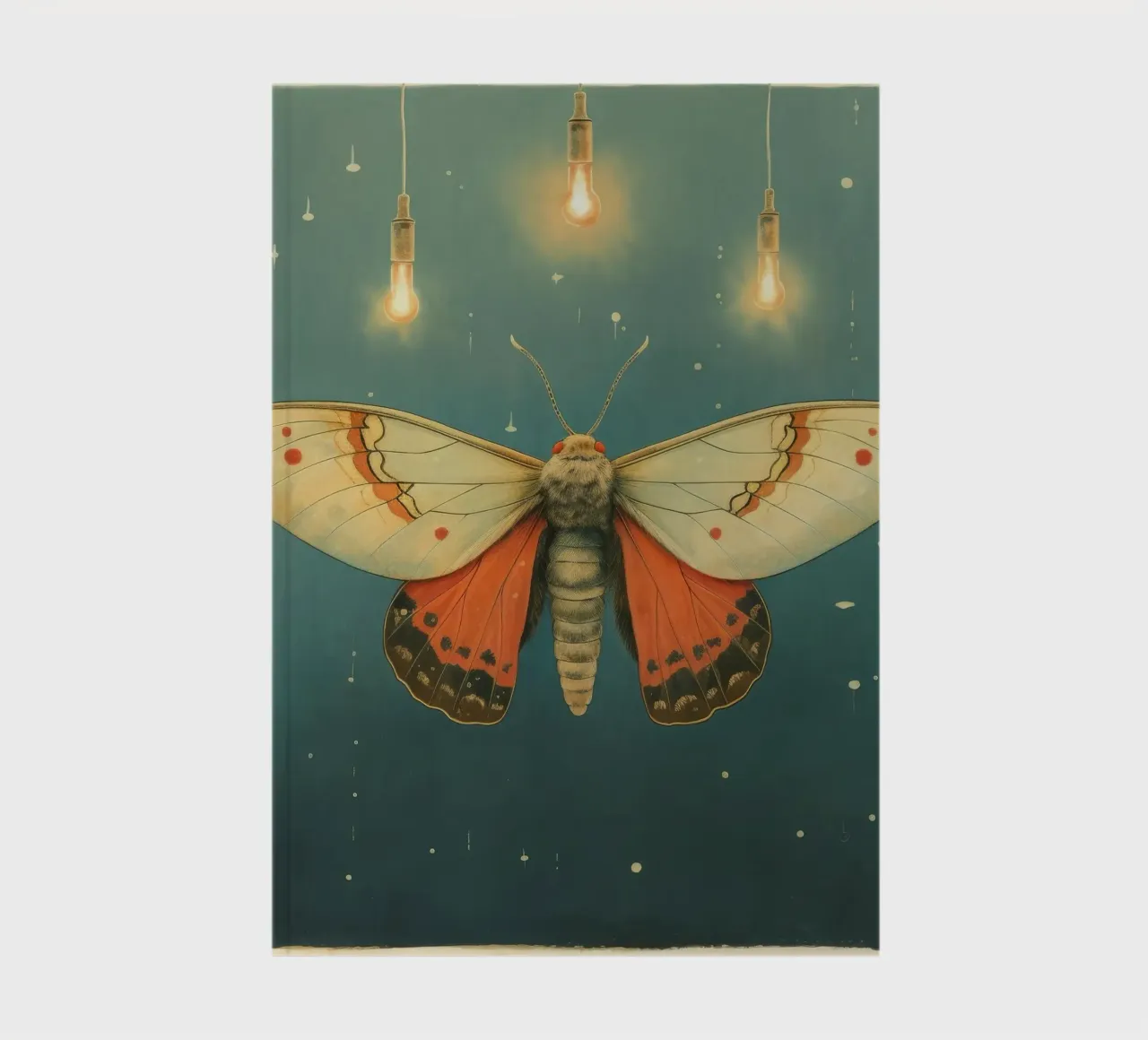 Minimal Moth 2 notebook by Minimal Animal Art