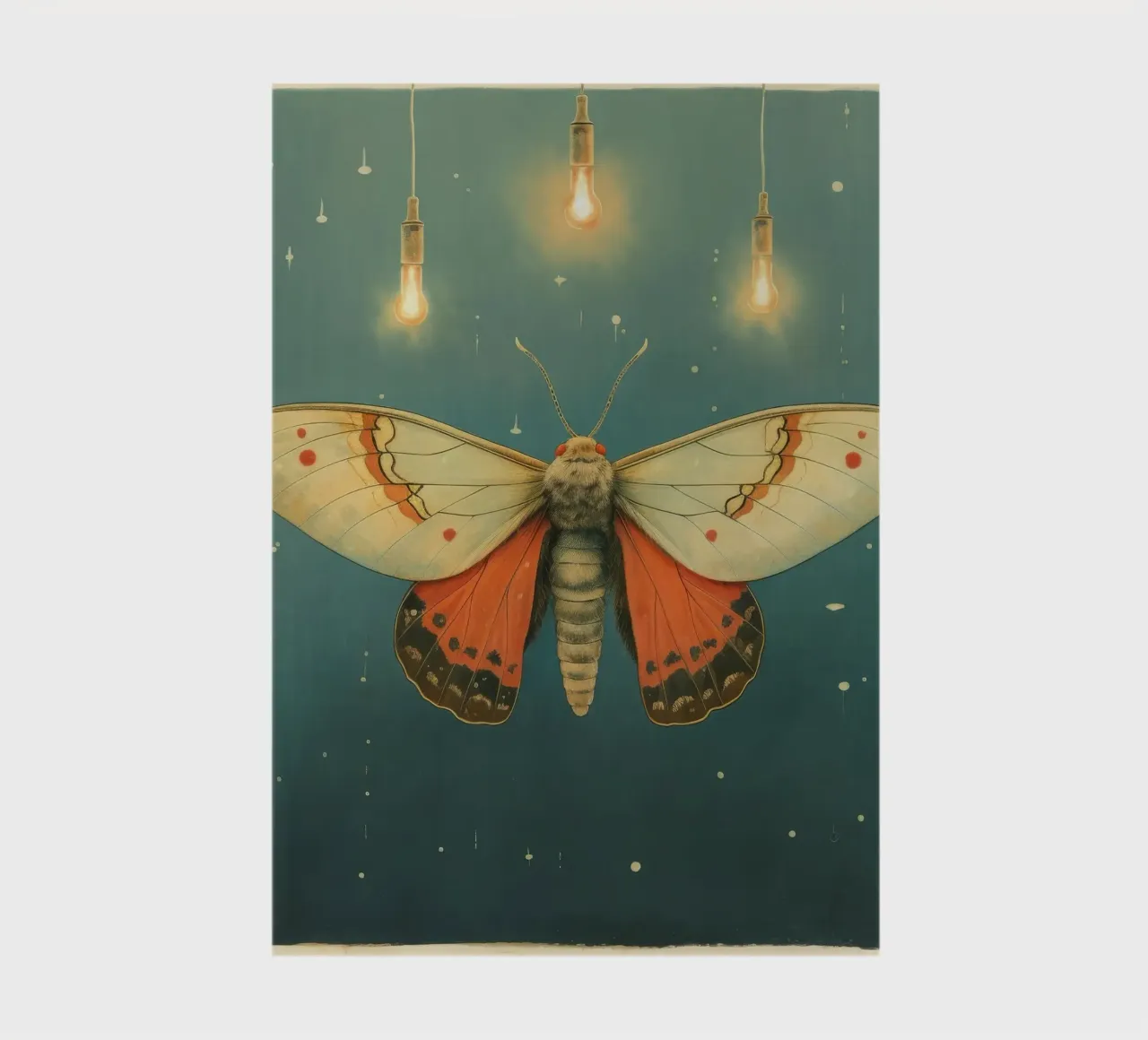 Minimal Moth 2 notebook by Minimal Animal Art