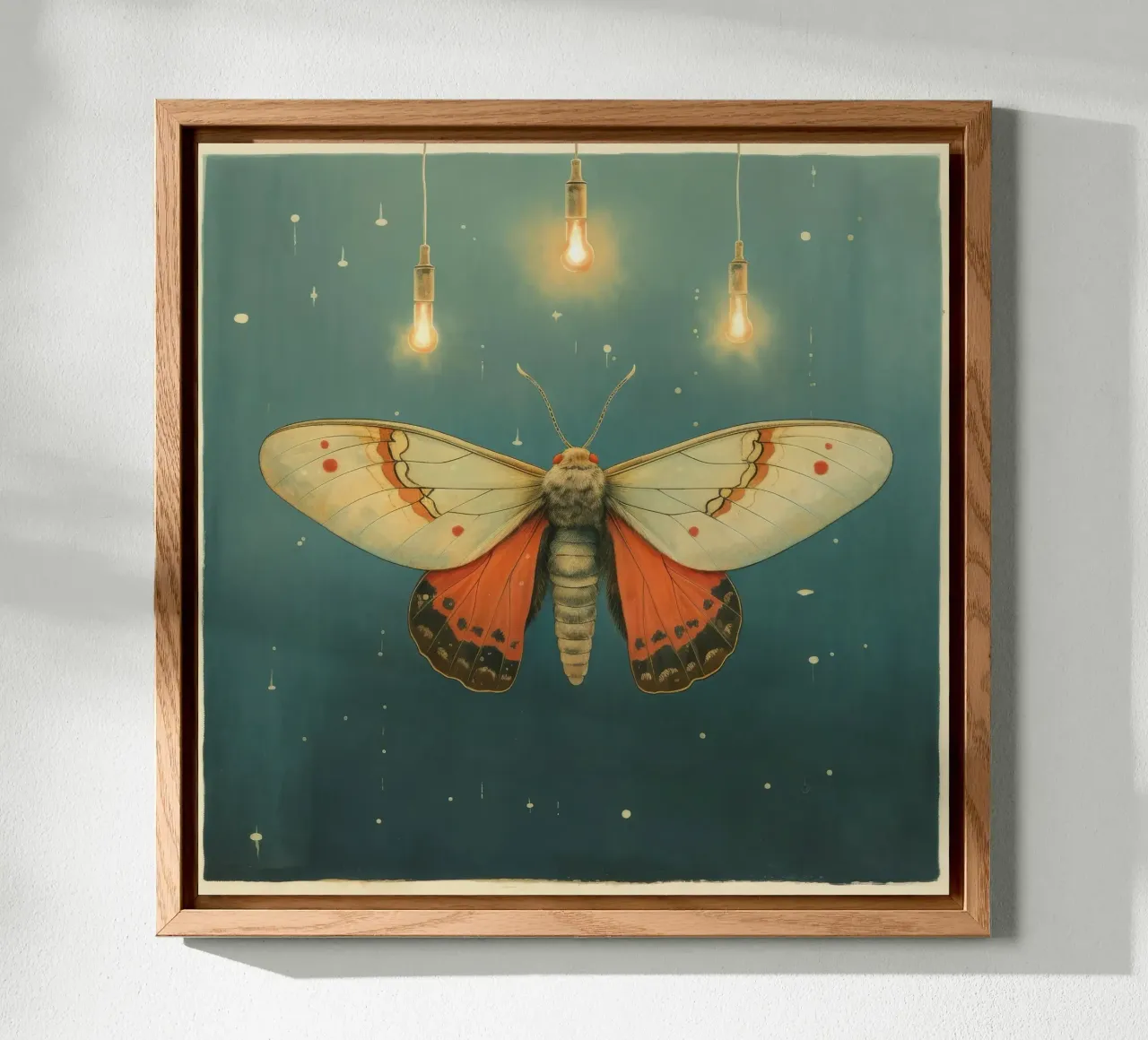 Minimal Moth 2 alu-dibond by Minimal Animal Art