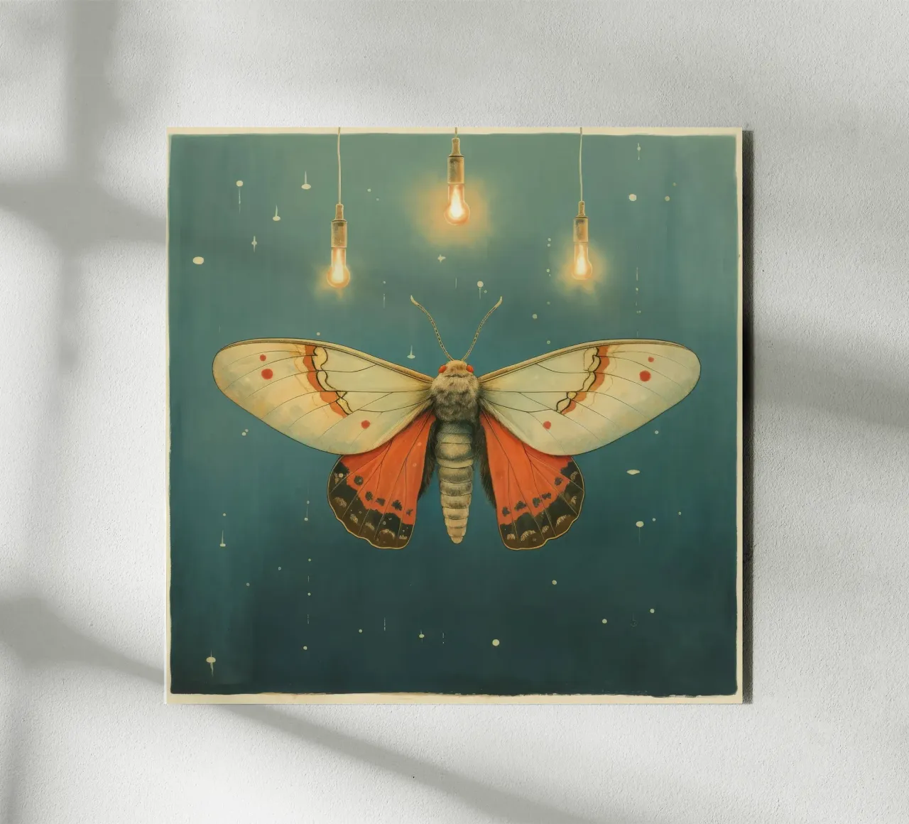 Minimal Moth 2 alu-dibond by Minimal Animal Art