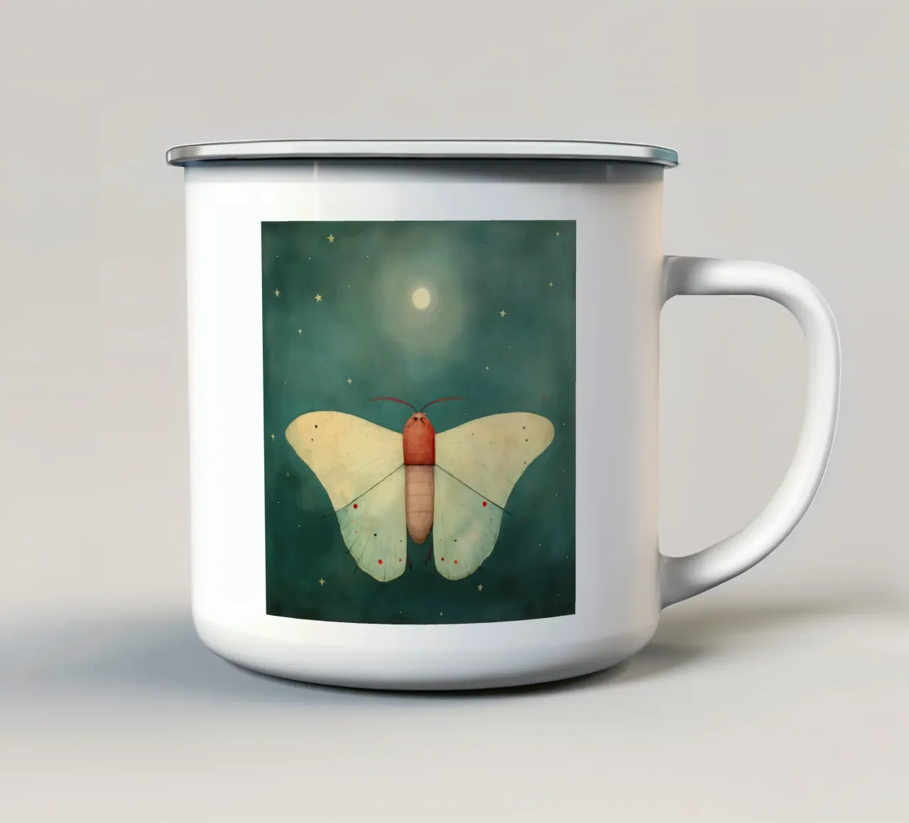 Falena minima 3 tazza in smalto da Minimal Animal Art