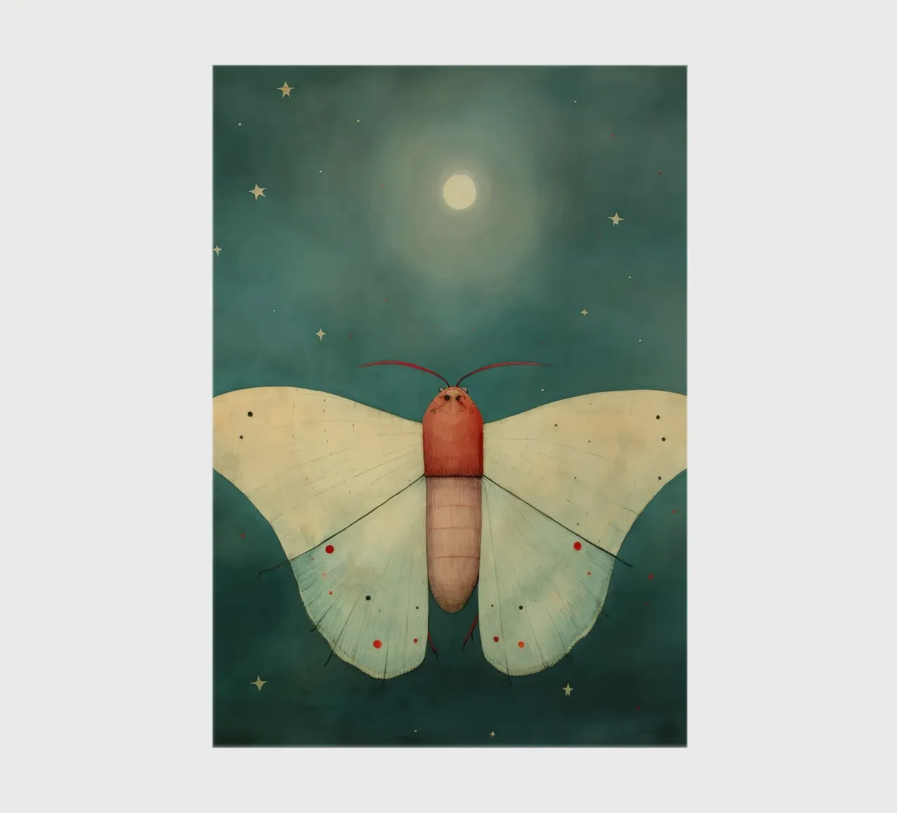 Minimal Moth 3 notebook by Minimal Animal Art